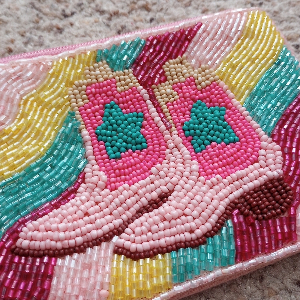 Beaded Cowgirl Boots Coin Purse / Card Holder - Picture 2 of 7